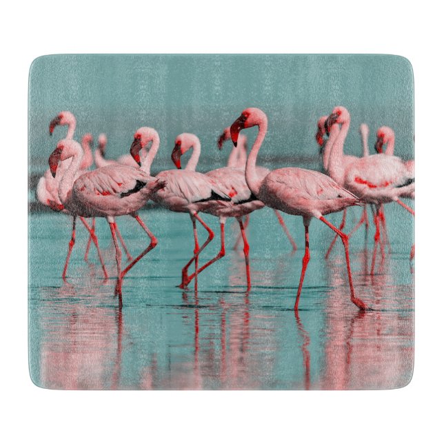 Planche À Découper Flamants africains sauvages (Devant)