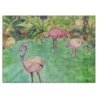 Flamants roses roses en verre