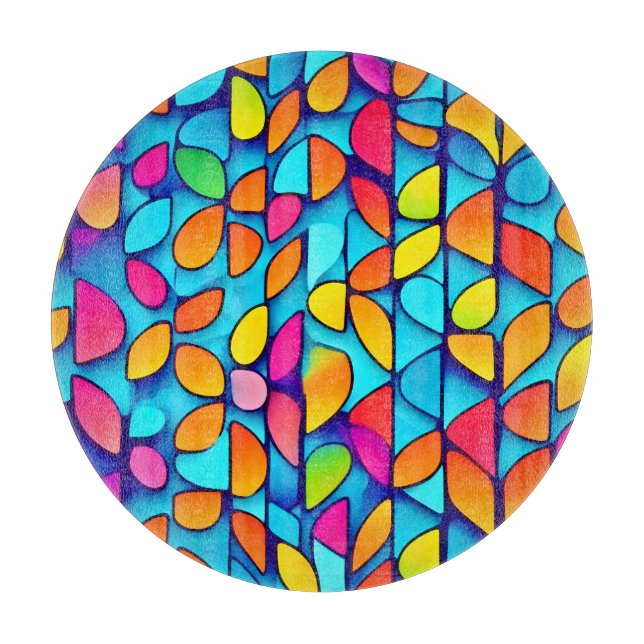 Planche À Découper Flamme Abstraite vive (Devant)