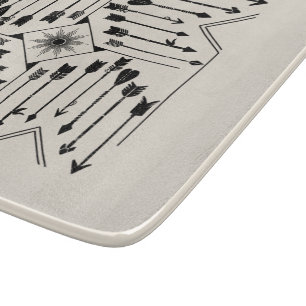 Planche À Découper Flèches Boho et Sun V12 Sq ID748