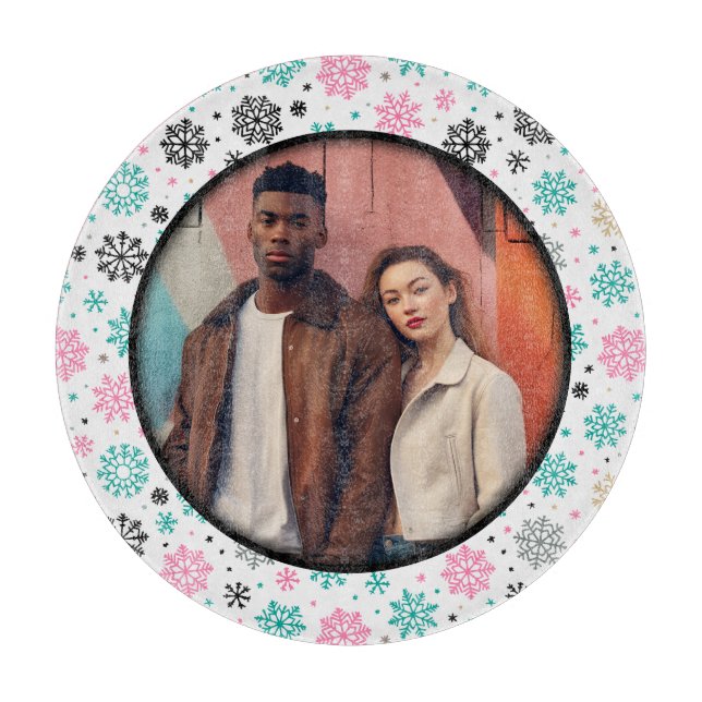 Planche À Découper Flèches de neige rétro (Devant)