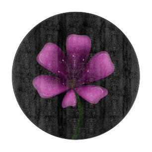 Planche À Découper Fleur botanique sombre lunatique vernis pourpre él