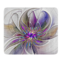 Fleur d'art fractal abstrait énergique et coloré