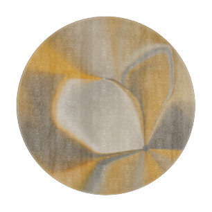 Planche À Découper Fleur de coin florale abstraite élégante jaune bla