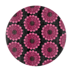 Planche À Découper Fleur de fantaisie rose lumineuse Floral néon ab