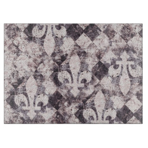 Planche À Découper fleur de lis rustique sur le diamant