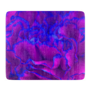 Planche À Découper Fleur gras Fuschia rose et bleu oeillet