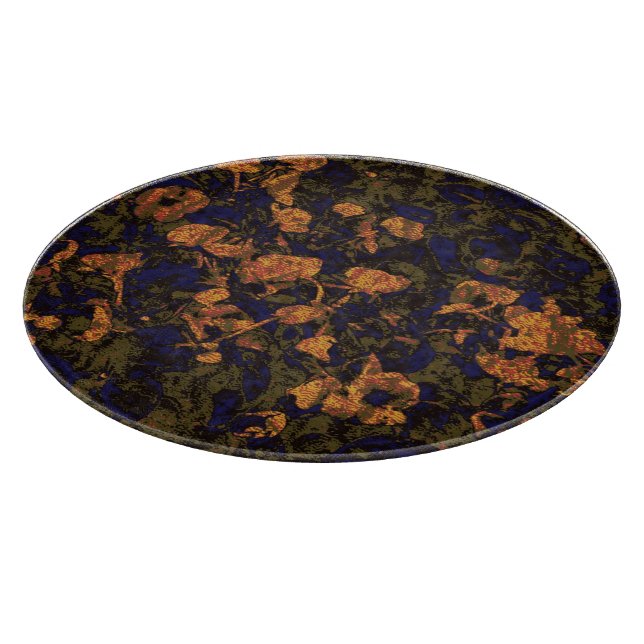 Planche À Découper Fleur orange contre le motif de camouflage de (Coin)