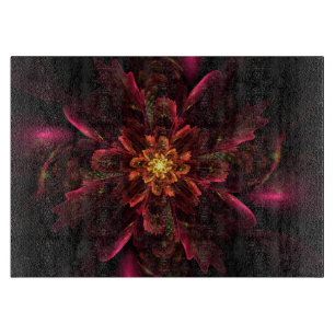 Planche À Découper Fleur rouge brillante