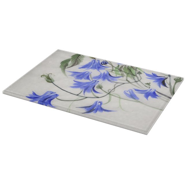Planche À Découper Fleurs bleues (Coin)