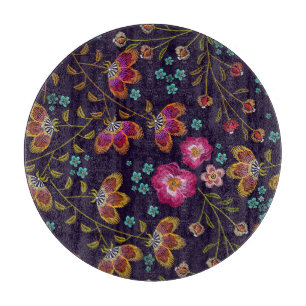 Planche À Découper Fleurs brodées : mode sans couture motif