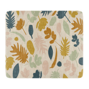 Planche À Découper Fleurs d'automne botaniques et Motif Feuille