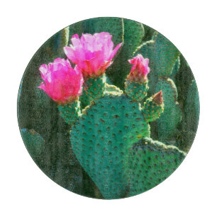 Planche À Découper Fleurs de cactus à bec