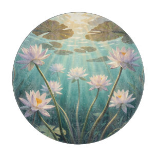 Planche À Découper Fleurs de lotus sereines sous la lumière du soleil