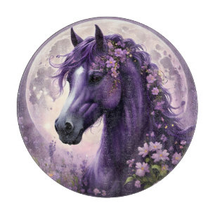 Planche À Découper Fleurs de lune de cheval pourpres, Imaginaire
