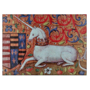 PLANCHE À DÉCOUPER FLEURS D'IMAGINAIRES UNICORNES ET MÉDIÉVAUX, MOTIF