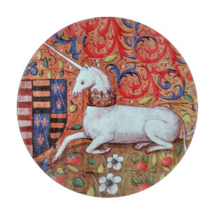 PLANCHE À DÉCOUPER FLEURS D'IMAGINAIRES UNICORNES ET MÉDIÉVAUX, MOTIF