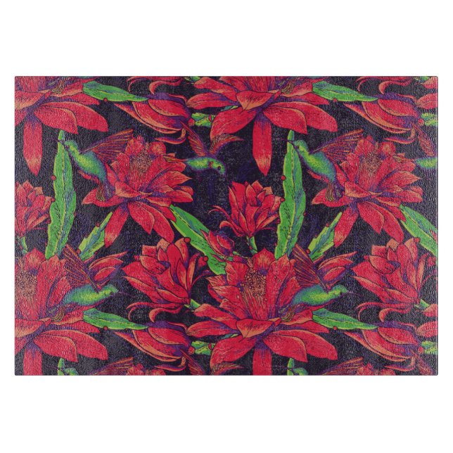 Planche À Découper Fleurs Et Colibris (Devant)