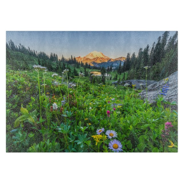 Planche À Découper Fleurs | Parc national du Mont Rainier (Devant)