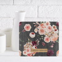 Fleurs Pastel Modernes & Cadeau Personnalisé Kraft