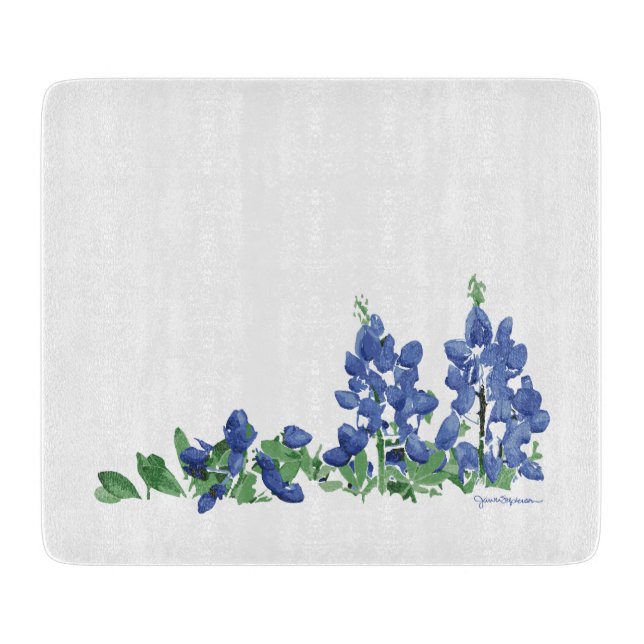 Planche À Découper Fleurs sauvages Bluebonnet, Fleurs texanes (Devant)