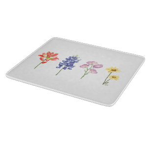 Planche À Découper Fleurs sauvages du Texas - Pinceau indien, Bluebon