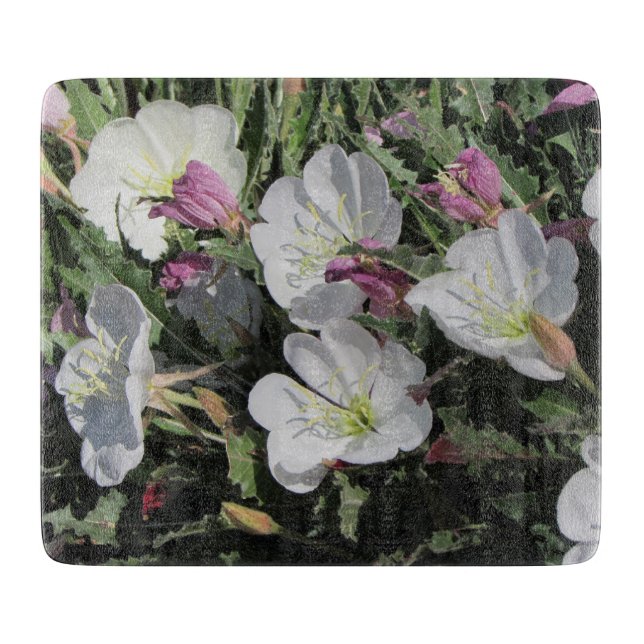 Planche À Découper Fleurs tuftées d'oenothère biennale (Devant)