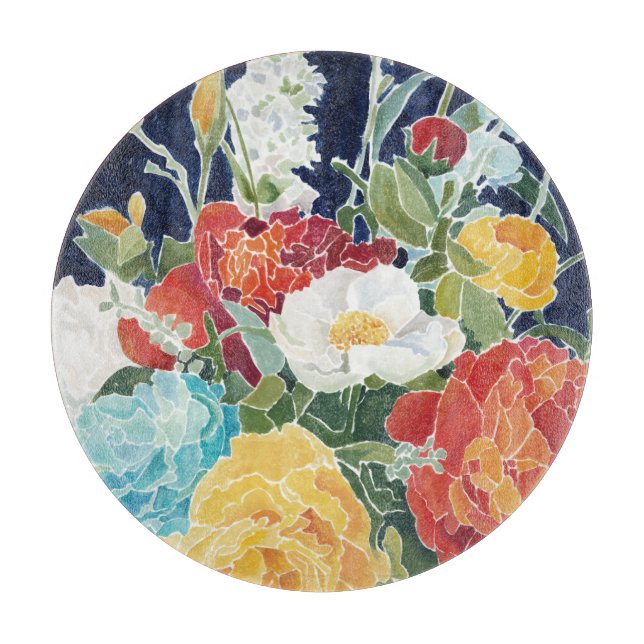 Planche À Découper Floral de minuit I (Devant)