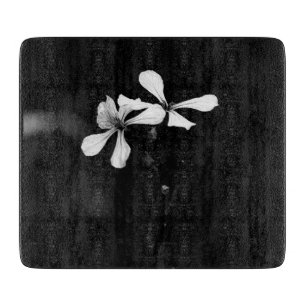 Planche À Découper floral noir et blanc minimal