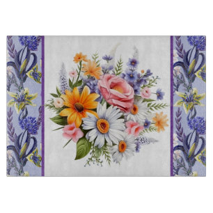 Planche à découper florale de jardin