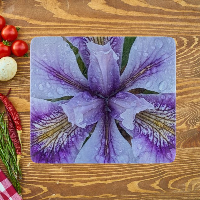 Planche À Découper Flore d'Iris pourpre sans fil (In Situ)
