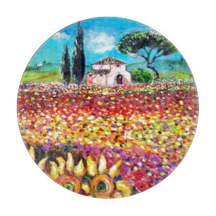 Planche À Découper FLORE EN TOSCANE/ Champs, Pépites et tournesols