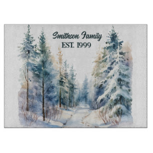 Planche À Découper Forêt d'hiver