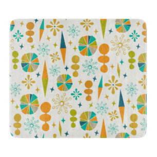 Planche À Découper Formes atomiques amusantes Starburst Retro Mi-sièc
