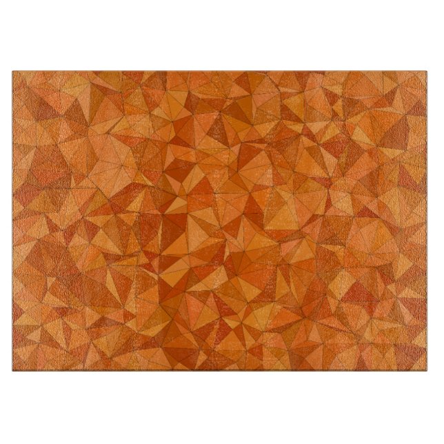 Planche À Découper Formes oranges géométriques (Devant)