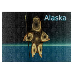 Planche À Découper Fractal Inuit Hunter