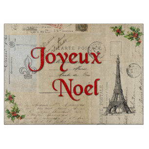 Planche à découper française de Noël de cartes