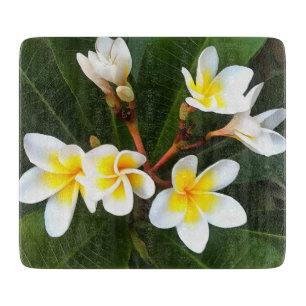 Planche À Découper Frangipani Blossom Cluster Style Artistique