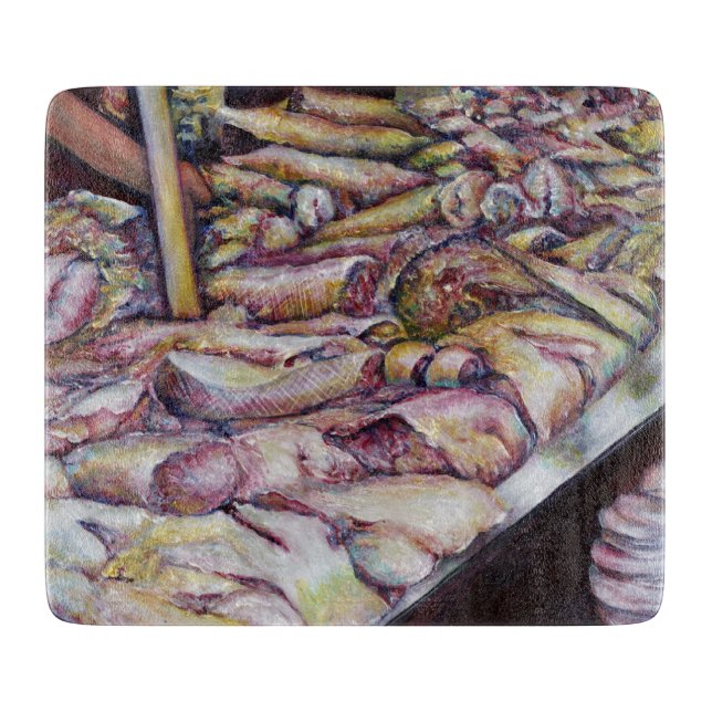 Planche À Découper Fraterniser avec du poisson frais (Devant)