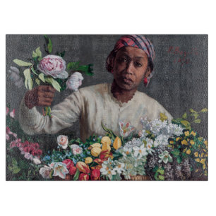 Planche À Découper Frédéric Bazille - Jeune femme aux pivoines