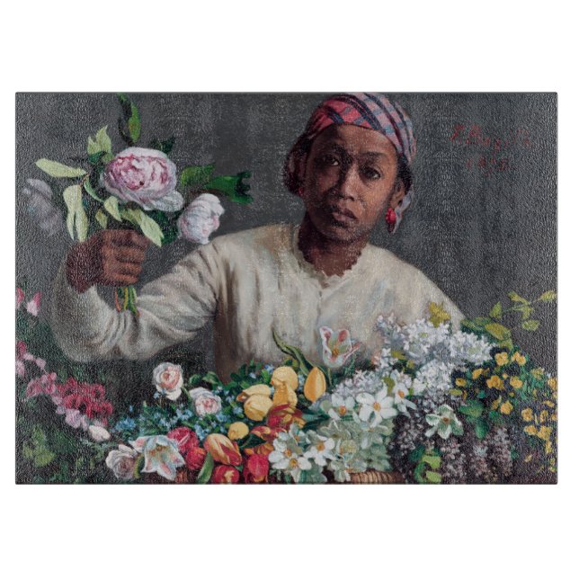 Planche À Découper Frédéric Bazille - Jeune femme aux pivoines (Devant)