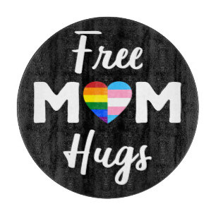 Planche À Découper Free Mom Hugs II - Rainbow Gay Trans Pride