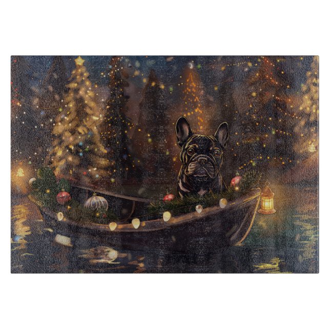 Planche À Découper French Bulldog Christmas Festive Voyage (Devant)