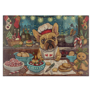 Planche À Découper French Bulldog Holiday Baking : Noël festif