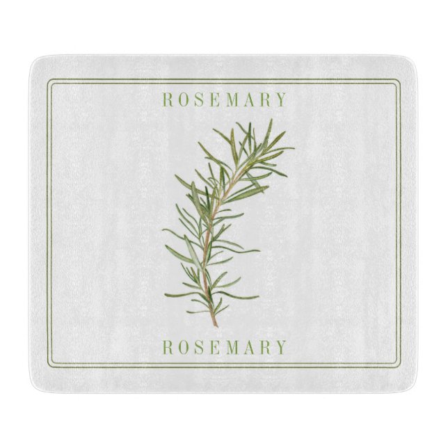 Planche À Découper FRESH ROSEMARY 6x7 Panneau de découpe en verre (Devant)
