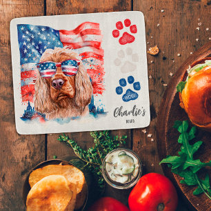 Planche À Découper Friandise drôle de chien Cocker Spaniel Rouge Blan