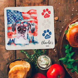 Planche À Découper Friandise pour chien Danois drôle rouge blanc et b
