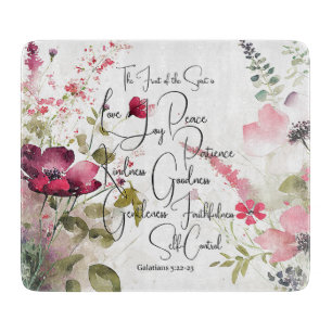 Planche À Découper Fruit de l'Esprit rose floral