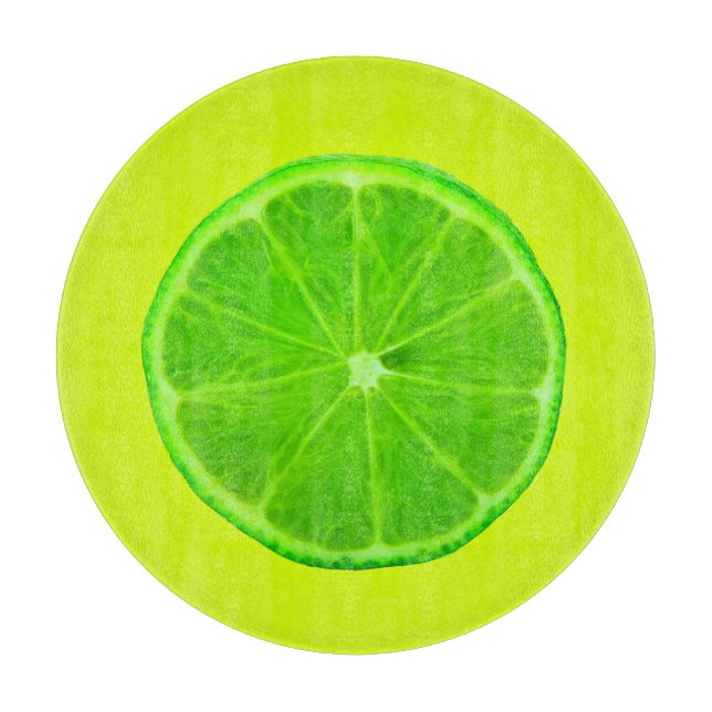 Planche À Découper Fruits d'agrumes, tranche verte de chaux (Devant)