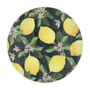 Planche À Découper Fruits de citron : Conception Motif transparente